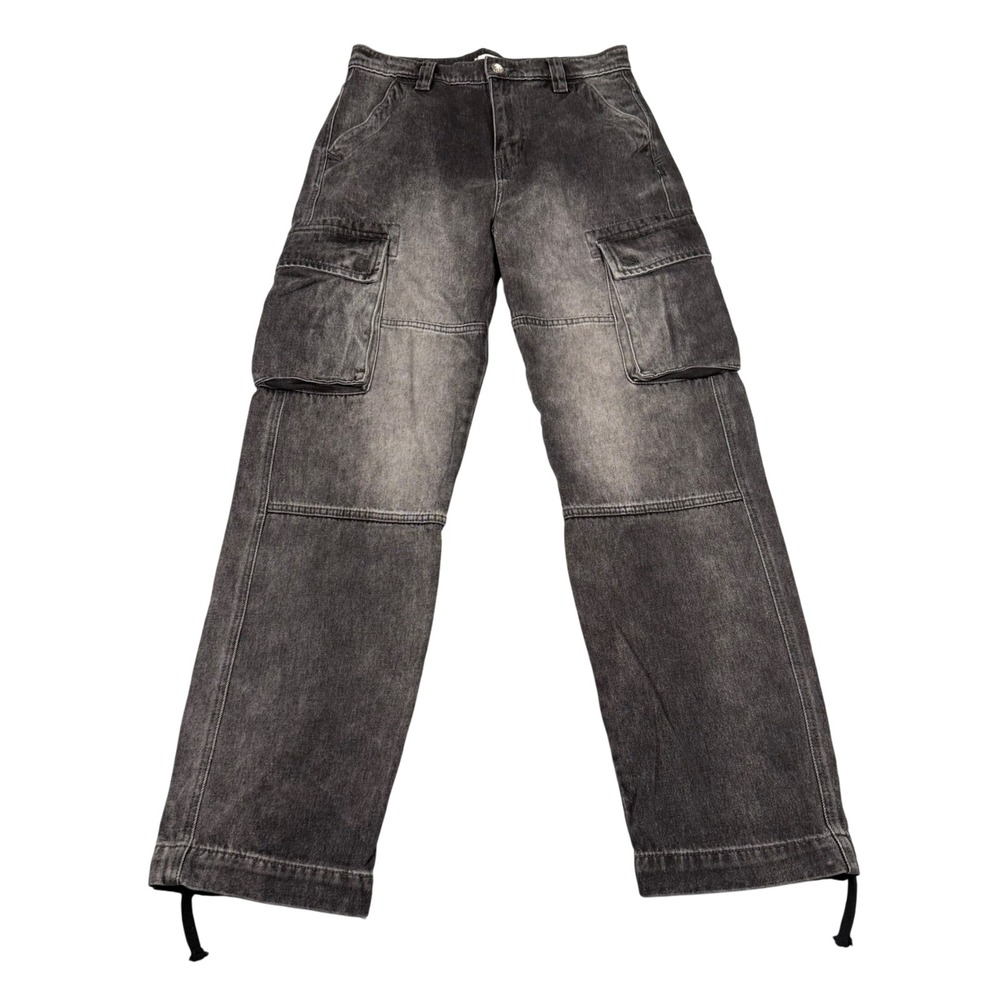 BDG Urban Outfitters Skate Fit Grunge Punk Goth Cargo Jeans Black Denim 30x30
